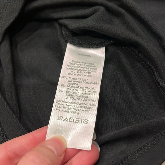 NWT Madewell Scoop Neck Cap Sleeve Tee Sz XXS Black - Picture 4 of 8